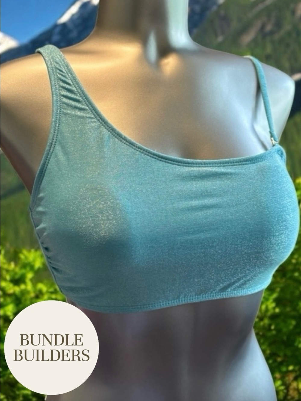 $8 Add-on | Blue Bikini Top Classic Swimwear